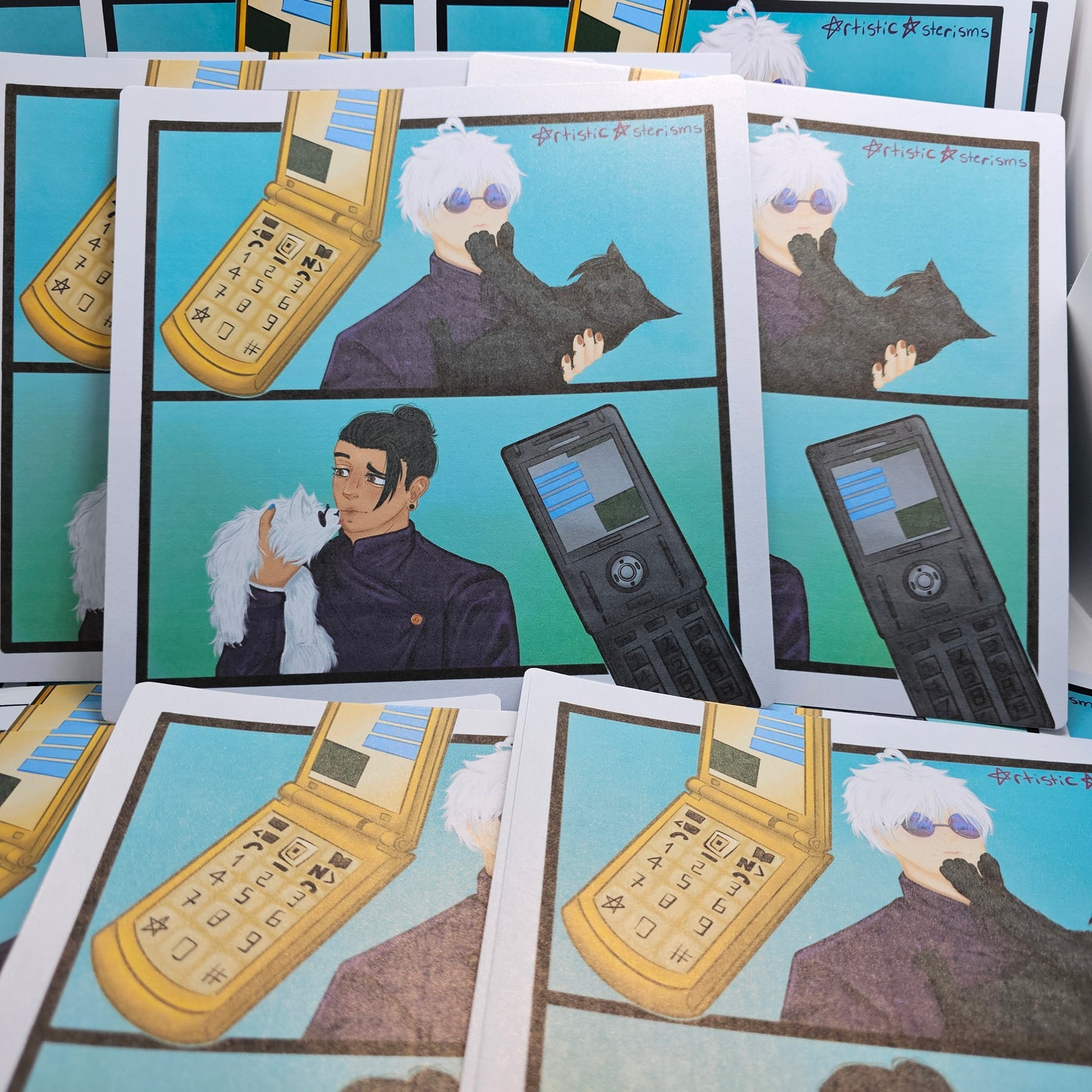In Stock: Geto Gojo Cats and Chats print