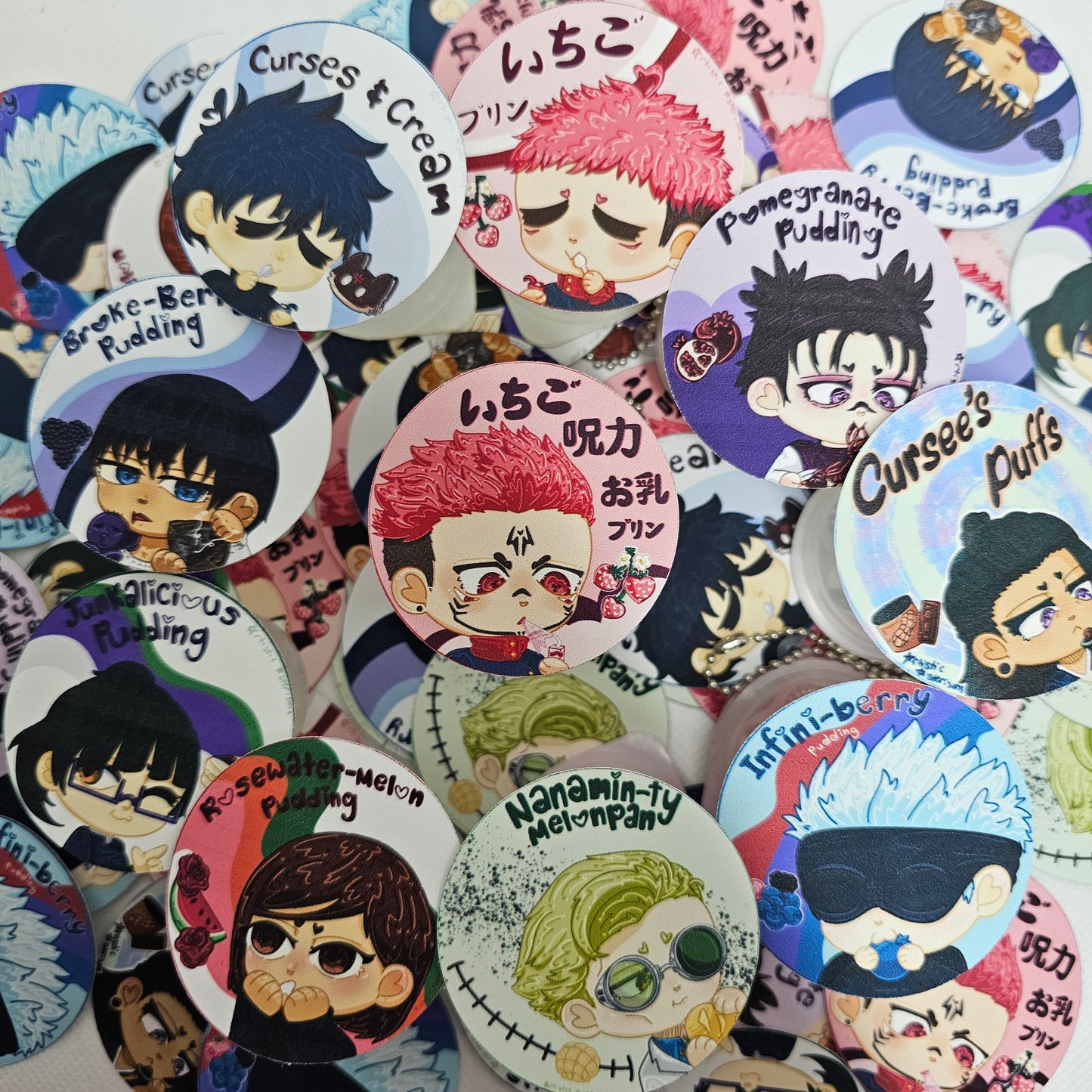 In Stock: Jujutsu Kaisen Pudding Stickers