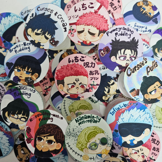 In Stock: Jujutsu Kaisen Pudding Stickers