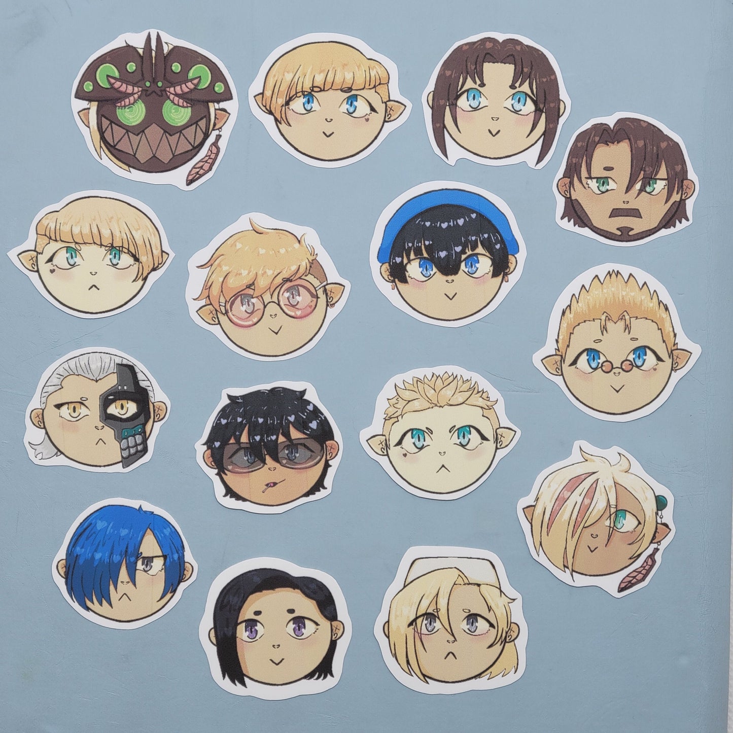 Trigun heads sticker set