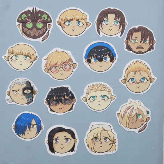 Trigun heads sticker set