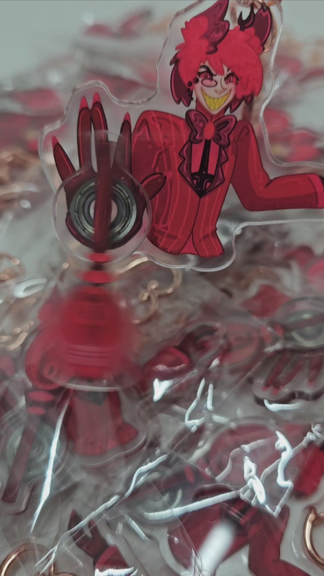 In Stock: Alastor Spinner Keychain Hazbin Hotel – Artistic Asterisms